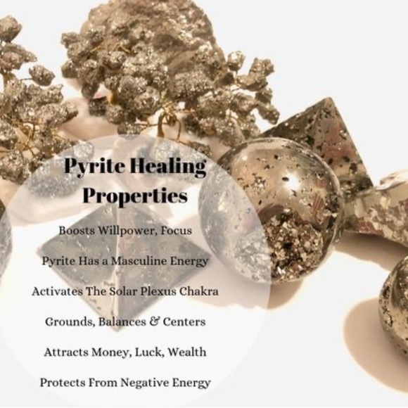 dainty PYRITE wire wrapped crystal pendant & bracelet set - Picture 5 of 6